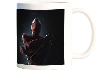 

Rangeele Inkers Spiderman Stretching Web Ceramic Mug(300 ml), Multicolor