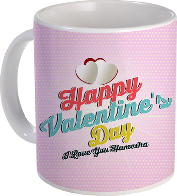 

SKY TRENDS Can't Help Falling in Love mug Best Gift for Valentine's Day, Her, Girlfriend,boy friend,husband, Wife,Birthday, Anniversary,Christmas or Any Holidays Design 014 Ceramic Mug(320 ml), Blue;white