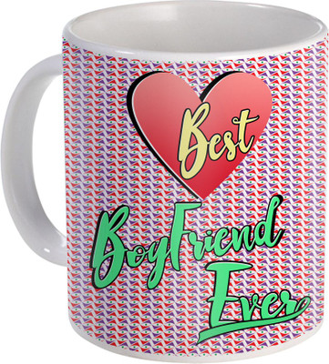 

SKY TRENDS Best Boyfriend Ever Ceramic Gift for Valentine DAy Design (69) Ceramic Mug(320 ml), White