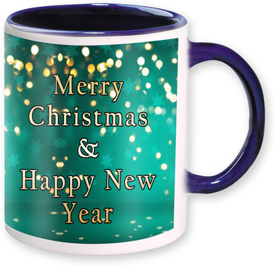 

Heyworlds merry christmas gifts Ceramic Mug(325 ml), Blue