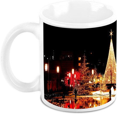 

Homesogood Sharp Christmas Decoration Ceramic Mug(325 ml)