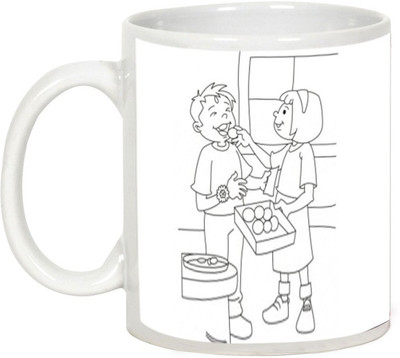 

AllUPrints Rakhi Gifts - Happy Rakshabandhan My Big Bro Ceramic Mug(325 ml), White