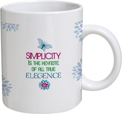 

Disginer Cases Simplicity - MyBestow White Plain Coffee Ceramic Ceramic Mug(320 ml), Multicolor