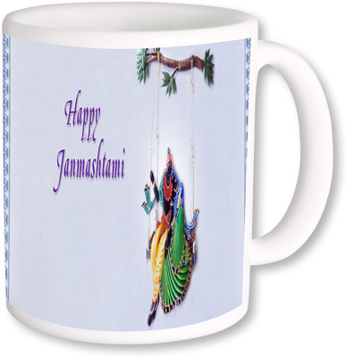 

PhotogiftsIndia Happy Janmashtami 003 Ceramic Mug(325 ml), Multicolor