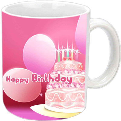 

Raj Laxmi 5 candles cake white mug Ceramic Mug(350 ml)