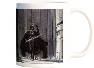 

Rangeele Inkers Star Wars Vader Sketch Ceramic Mug(300 ml), Multicolor
