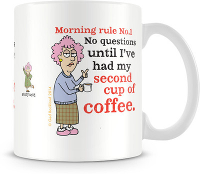 35% OFF on Tashan Street Aunty Acid No Questions Ceramic Mug(325 ml)