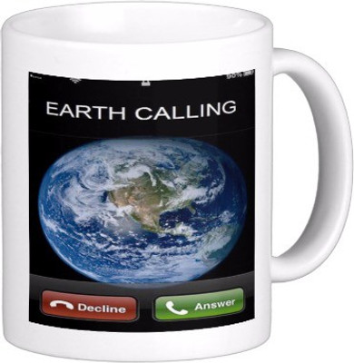 

Exoctic Silver Save The Earth E039 Ceramic Mug(300 ml), Multicolor