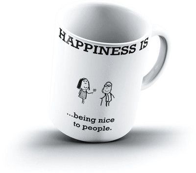 

Ucard Happiness Is2344 Bone China, Ceramic, Porcelain Mug(325 ml)