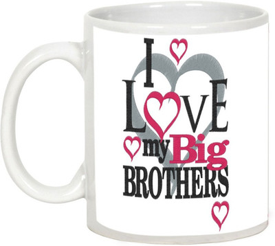 

AllUPrints Gift for Raksha Bandhan Rakhi Gifts - I Love My Big Brother Ceramic Mug(325 ml), White