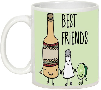 

AllUPrints Friendship Day Gifts - Best Friends Like A Bottle Ceramic Mug(325 ml), White
