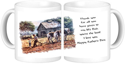 

Shopmillions Best Dad Ceramic Mug(300 ml), Multicolor