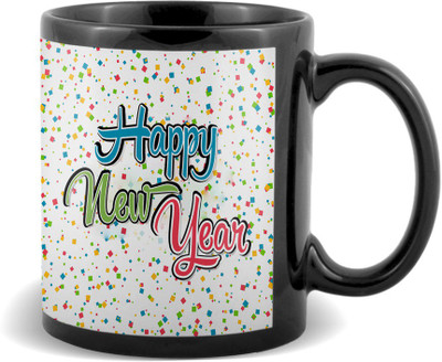 

SKY TRENDS Happy new year stylish gifts for boyfriend girlfriend friend Ceramic Mug(320 ml), Black