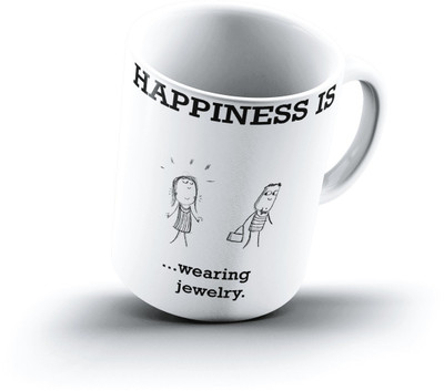

Ucard Happiness Is1844 Bone China, Ceramic, Porcelain Mug(325 ml)