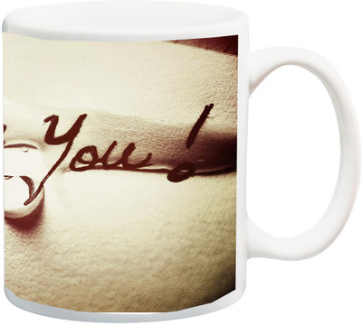 

ME&YOU Gift for Husband/Wife/Boyfriend/Girlfriend/lover;I Love you 3D Printed Ceramic Mug(325 ml), Multicolor