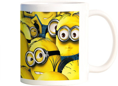 

Rangeele Inkers Minions Rush Yellow Ceramic Mug(300 ml), Multicolor