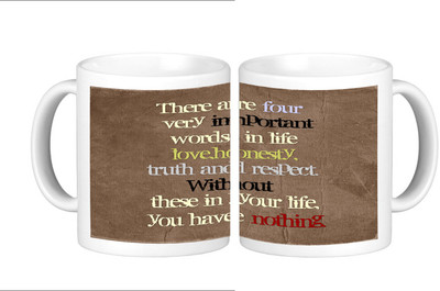 

Shopmillions Life Is Nothing Without Love & Trust Ceramic Mug(300 ml), Multicolor