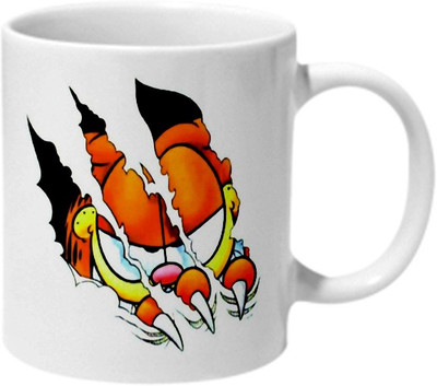 

Mooch Wale Garfield Scratches Ceramic Mug(325 ml), Multicolor