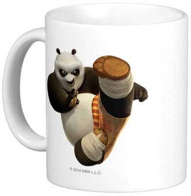 

Exoctic Silver Kung Fu Panda 08 Ceramic Mug(300 ml), Multicolor