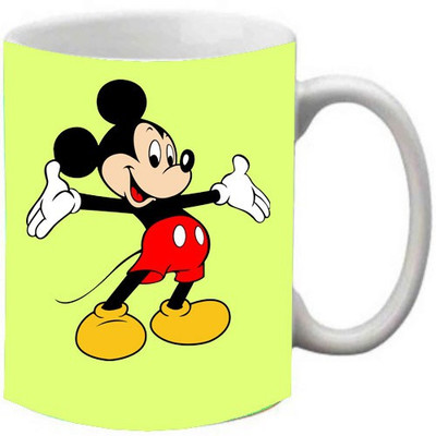 

Maison N Mode Mickey Mouse Coffee Ceramic Mug(330 ml), Multicolor