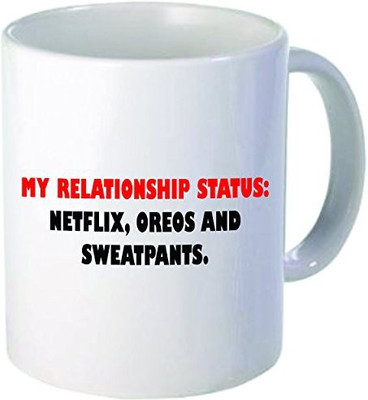 

Rikki Knight LLC Knight My Relationship Status Quote Holiday Style 11 oz Ceramic Coffee Cup Ceramic Mug(60 ml), Multicolor