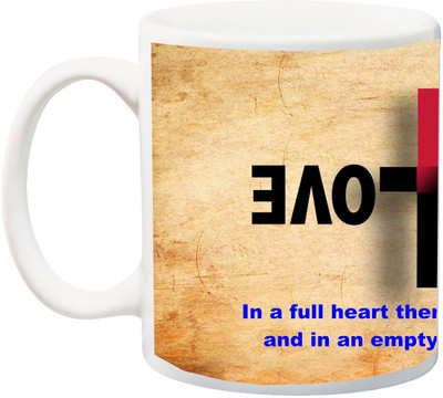 

ME&YOU Gift for Husband/Wife/Girlfriend/Boyfriend/Lover;"Valentines Day, Love In A full heart there is room for everything HD printed Ceramic Mug(325 ml), Multicolor