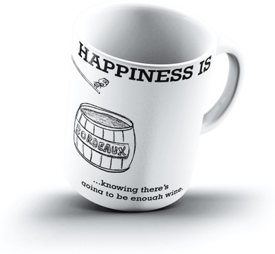 

Ucard Happiness Is1081 Bone China, Ceramic, Porcelain Mug(325 ml)