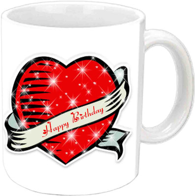 

Raj Laxmi Simple & Sweet Design B'day White Ceramic Mug(3.5 ml)