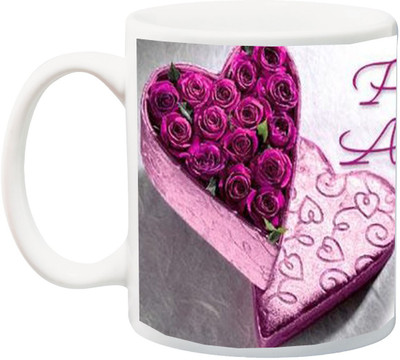 

ME&YOU Gift for Husband/Wife/Boyfriend/Girlfriend/Couple On Valentine's Day Or Anniversary;Happy Annivaesery Rose 3D Printed Ceramic Mug(325 ml), Multicolor