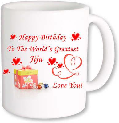 

PhotogiftsIndia Worlds Greatest Jiju Coffee Ceramic Mug(350 ml), Multicolor