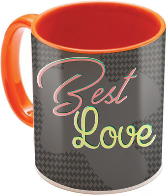 

SKY TRENDS Valentine Gift for Girlfriend Love Printed I Love U Forever Perfect for Her Him Wife Fiance Anniversary And Birthday STGD112 Ceramic Mug(325 ml), Orange