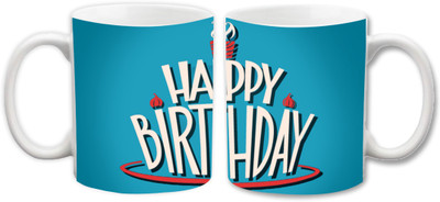

Empression Happy Birthday WHTA12 Ceramic Mug(325 ml), Multicolor