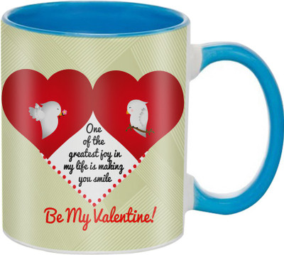 

SKY TRENDS Beautiful Special and Best Happy Valentine Gifts for Boyfriend Girlfriend Fiance Wife Husband Friends Birthday Anniversary031 Ceramic Mug(325 ml), Blue