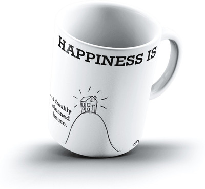 

Ucard Happiness Is1811 Bone China, Ceramic, Porcelain Mug(325 ml)