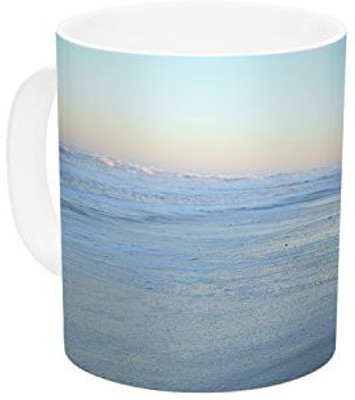 

Kess InHouse InHouse Robin Dickinson Sand Surf Sunshine Beach Ceramic Coffee, 11 oz, Multicolor Ceramic Mug(60 ml)