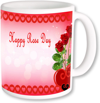 

PhotogiftsIndia Happy Rose Day 01 Ceramic Mug(325 ml), Multicolor