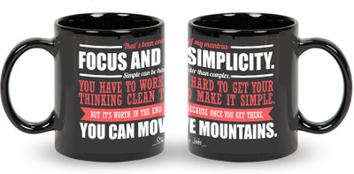 

Posterboy Move mountains - Steve jobs Ceramic Mug(350 ml), Multicolor