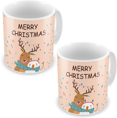 

Home India Cute Cartoons Print Pink Coffees Pair 608 Ceramic Mug(300 ml, Pack of 2)