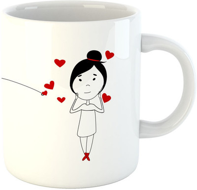 

Deeher Gifts Let me catch your Heart Ceramic Mug(350 ml), Multicolor
