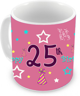 58% OFF on TIED RIBBONS Gift For 22nd Happy Birthday Ceramic Coffee Mug(350 ml)