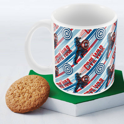 

Marvel Civil War-captain action Officially Licensed (pack of 1) Ceramic Mug(350 ml), Multicolor