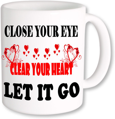 

PhotogiftsIndia Clear Your Heart Ceramic Mug(325 ml), Multicolor