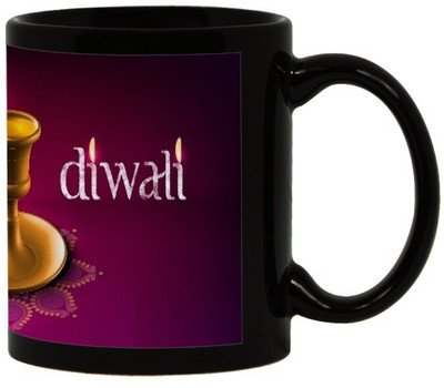 

Lolprint 28 Diwali Gift Black Ceramic Mug(325 ml)