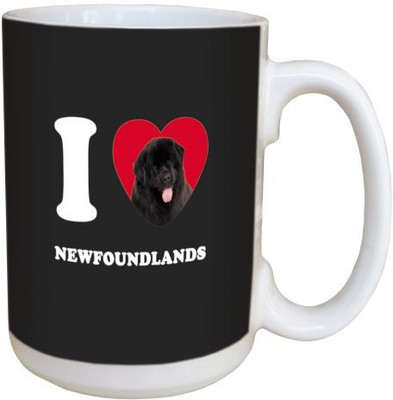 

Tree Free Free Greetings LM45091 I Heart Newfoundlands Ceramic with Full-Sized Handle, 15-Ounce Ceramic Mug(60 ml), Multicolor