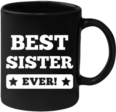 

Huppme Best Sister Black Ceramic Mug(350 ml)