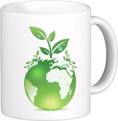 

Exoctic Silver Save Earth Series W017 Ceramic Mug(300 ml), Multicolor