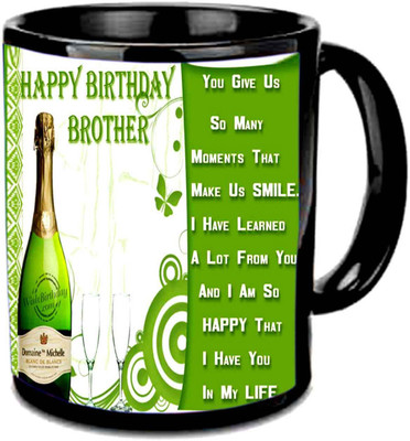 

Raj Laxmi brother b'day shampion black Ceramic Mug(350 ml)