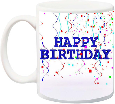 

ME&YOU Gift for happy birthday/papa/dad/father/grendpa /grendfather;Happy B day printed Ceramic Mug(325 ml), Multicolor