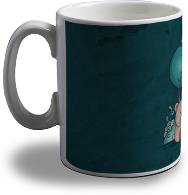

Artifa Panda Love Porcelain, Ceramic Mug(350 ml), Multicolor