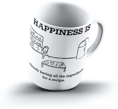 

Ucard Happiness Is2267 Bone China, Ceramic, Porcelain Mug(325 ml)